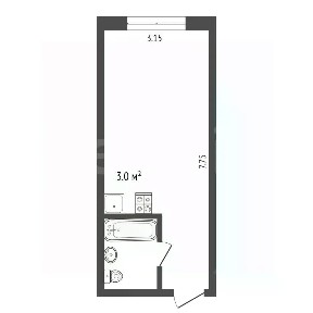 Продается 1-комн. квартира, 24,4 м²