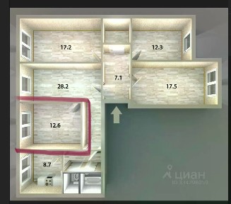 Сдается офис, 12,6 м²
