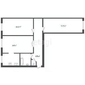 Продается 3-комн. квартира, 55,1 м²
