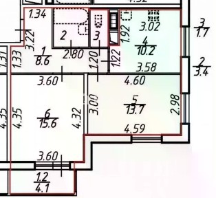 Продается 2-комн. квартира, 54 м²