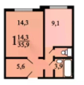 Сдается 1-комн. квартира, 35,9 м²