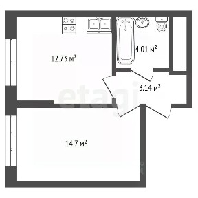 Продается 1-комн. квартира, 35 м²