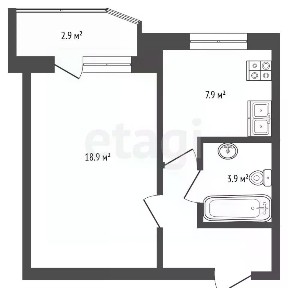 Продается 1-комн. квартира, 39 м²