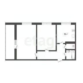 Продается 2-комн. квартира, 50,6 м²