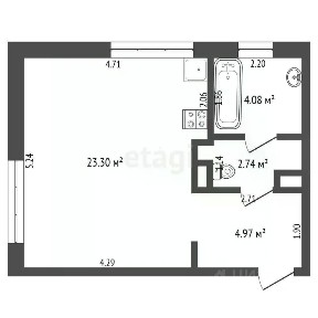 Продается студия, 35,1 м²