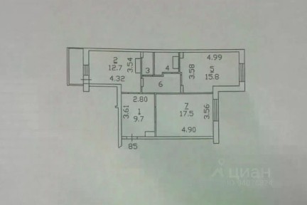 Продается 2-комн. квартира, 66 м²