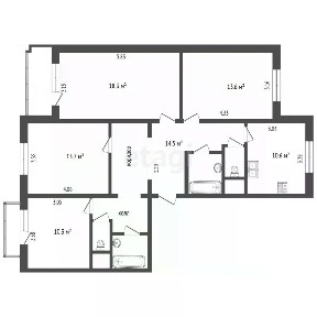Продается 4-комн. квартира, 93 м²
