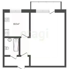 Продается 1-комн. квартира, 34,9 м²