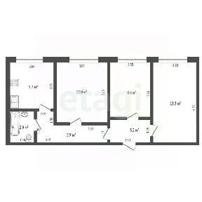 Продается 3-комн. квартира, 51,4 м²