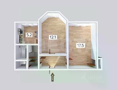 Продается 2-комн. квартира, 45,5 м²