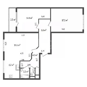 Продается 3-комн. квартира, 71,4 м²