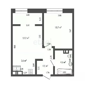Продается 1-комн. квартира, 37,1 м²