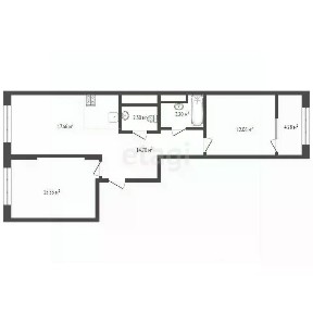 Продается 2-комн. квартира, 62,5 м²
