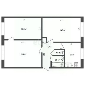 Продается 3-комн. квартира, 59,6 м²