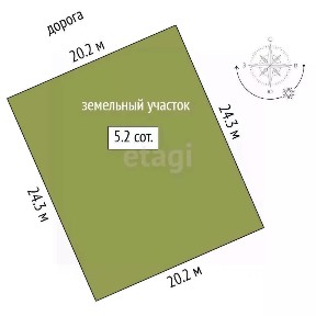 Продается участок, 5 сот.