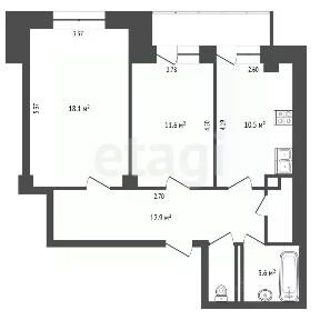 Продается 2-комн. квартира, 60,4 м²