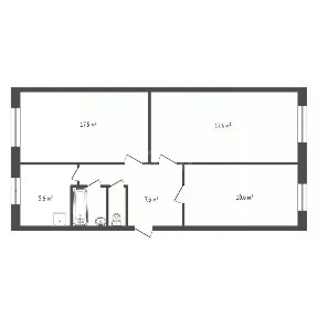 Продается 3-комн. квартира, 61,5 м²