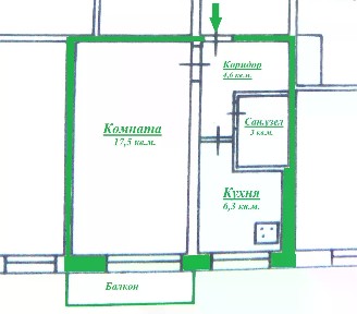 Сдается 1-комн. квартира, 31,4 м²