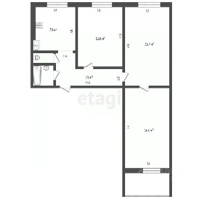 Продается 3-комн. квартира, 65,7 м²