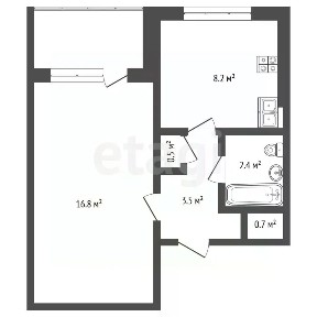 Продается 1-комн. квартира, 32,1 м²