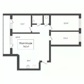Продается 4-комн. квартира, 73 м²