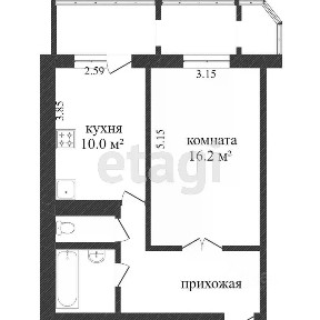 Продается 1-комн. квартира, 38,5 м²