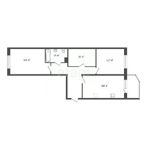 Продается 2-комн. квартира, 72 м²