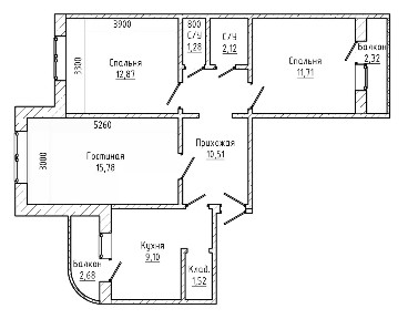 Продается 3-комн. квартира, 69,8 м²