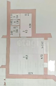 Продается торговая площадь, 59,2 м²
