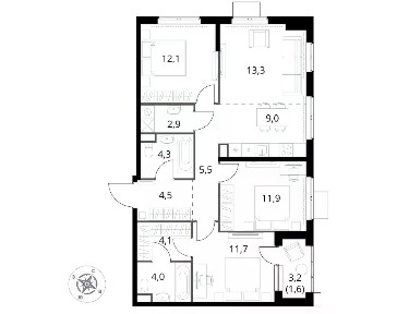 Продается 3-комн. квартира, 85 м²