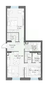 Продается 2-комн. квартира, 77,7 м²