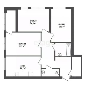 Продается 3-комн. квартира, 85,5 м²