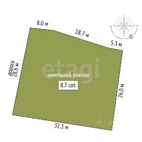 Продается 1-этажный дом, 126,5 м²