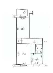 Продается 2-комн. квартира, 46,4 м²