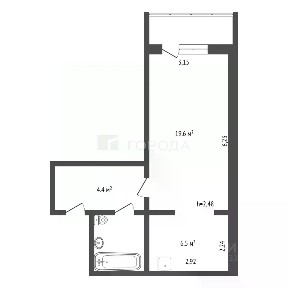 Продается студия, 34,7 м²