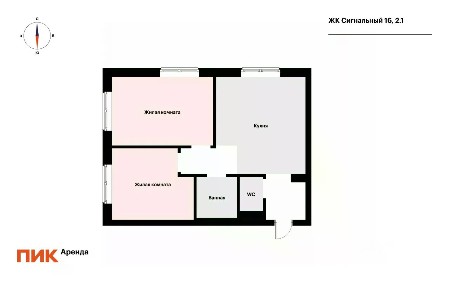 Сдается 2-комн. квартира, 53 м²