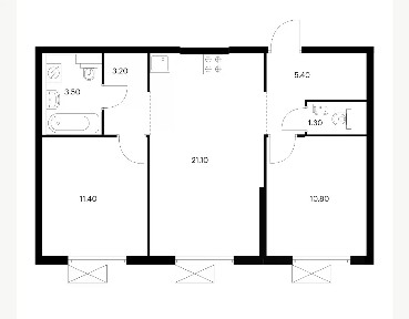 Сдается 2-комн. квартира, 57 м²