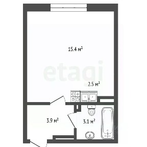 Продается студия, 24,9 м²