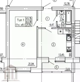 Продается 1-комн. квартира, 47 м²