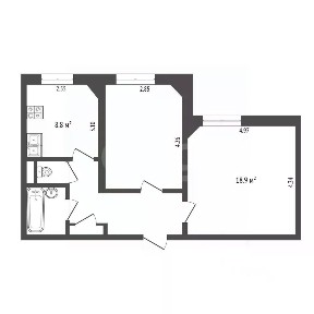 Продается 1/2 квартиры, 10/1 м²
