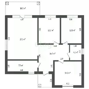 Продается 1-этажный дом, 102 м²