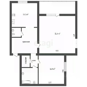 Продается 2-комн. квартира, 99,1 м²