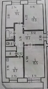 Продается 3-комн. квартира, 64,8 м²