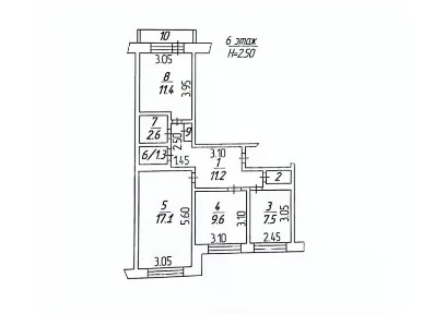 Продается 3-комн. квартира, 62,2 м²
