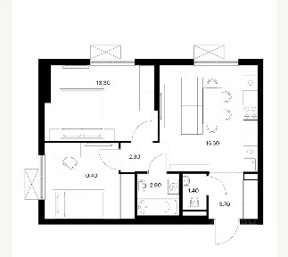 Продается 2-комн. квартира, 50,6 м²