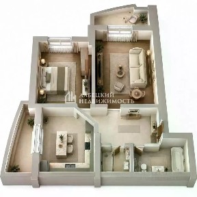 Продается 2-комн. квартира, 58,8 м²