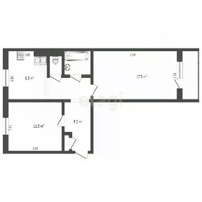 Продается 2-комн. квартира, 51,4 м²