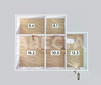 Продается 1-этажный дом, 54,3 м²