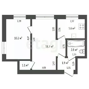 Продается 2-комн. квартира, 40,3 м²