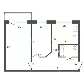 Продается 2-комн. квартира, 48,6 м²